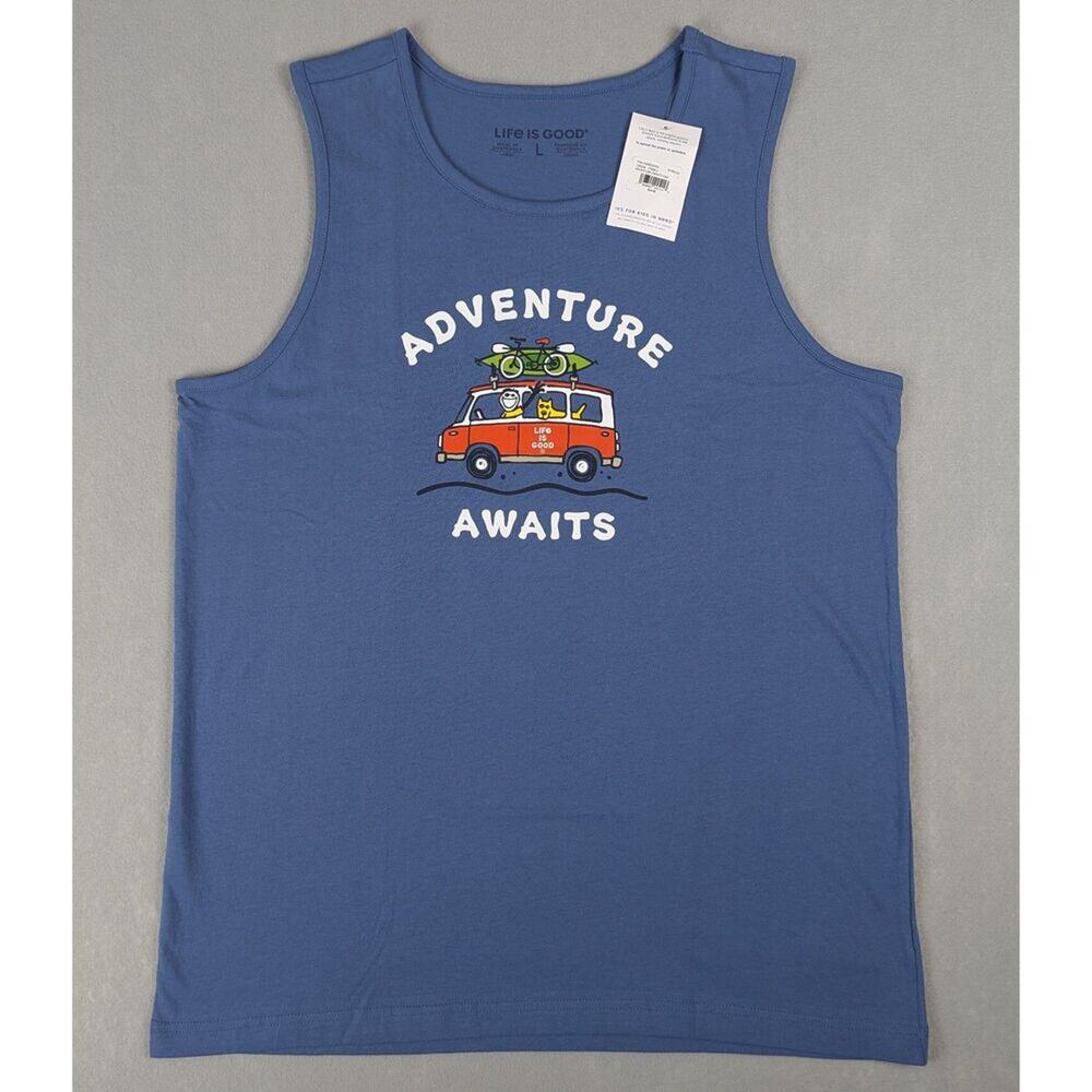 NWT Life is Good Men's Tank Blue Size L